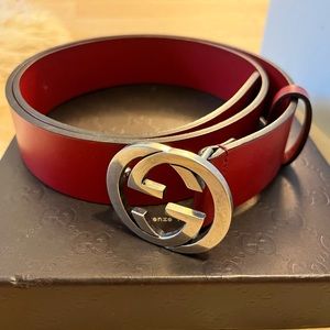 Gucci wide leather belt